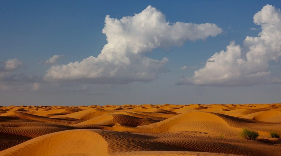 Majestueux désert sud-tunisien, entre Tataouine et Chenini