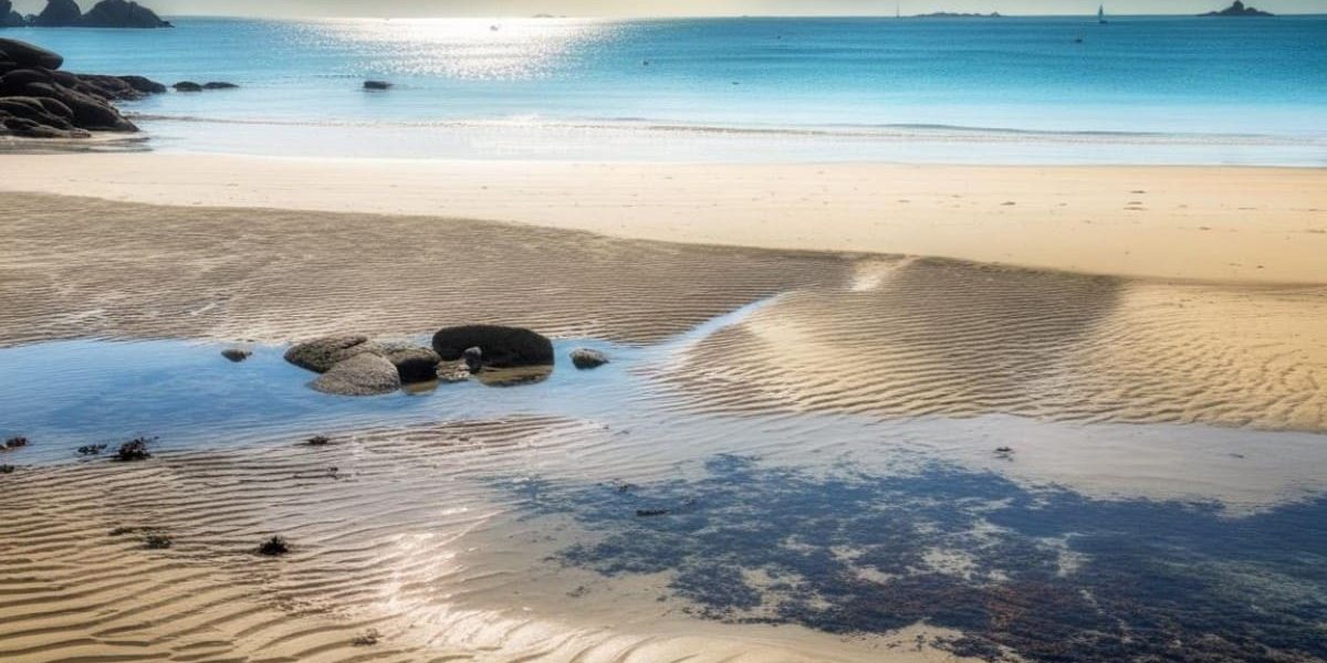 C'est une plage tropicale ? non, c'est une plage en Bretagne !