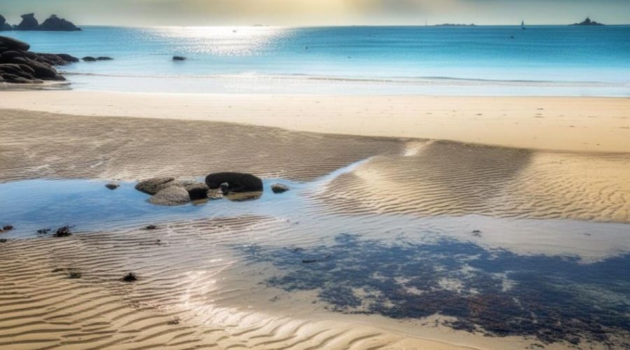 C'est une plage tropicale ? non, c'est une plage en Bretagne !