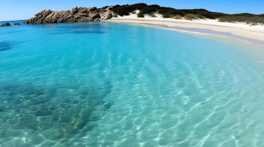 Plage en Corse incroyable : Sable blanc et mer émeraude !